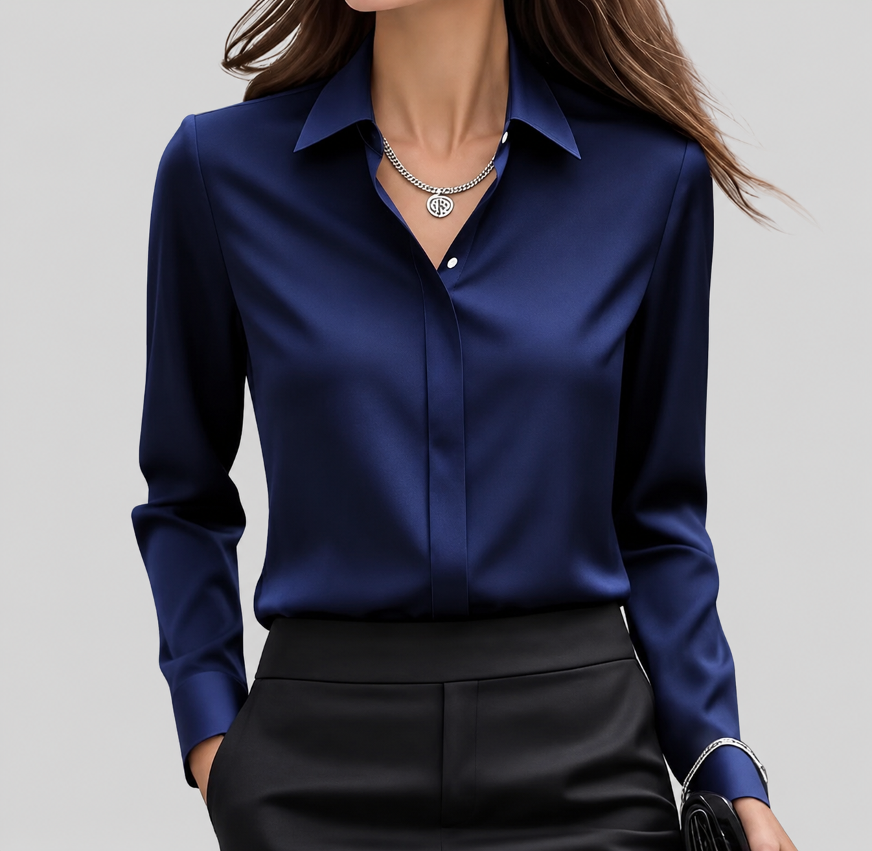 The Elise Satin Blouse