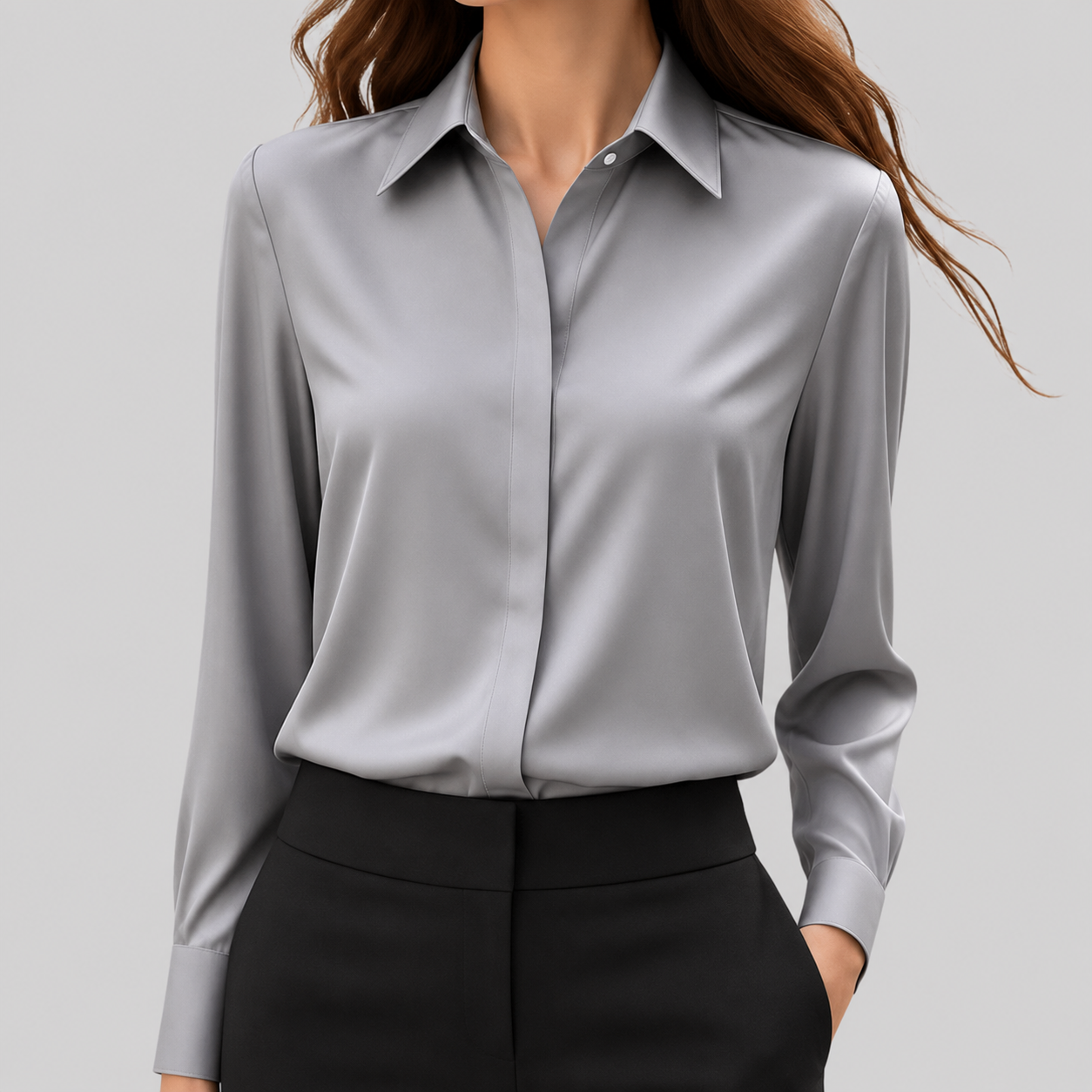 The Elise Satin Blouse