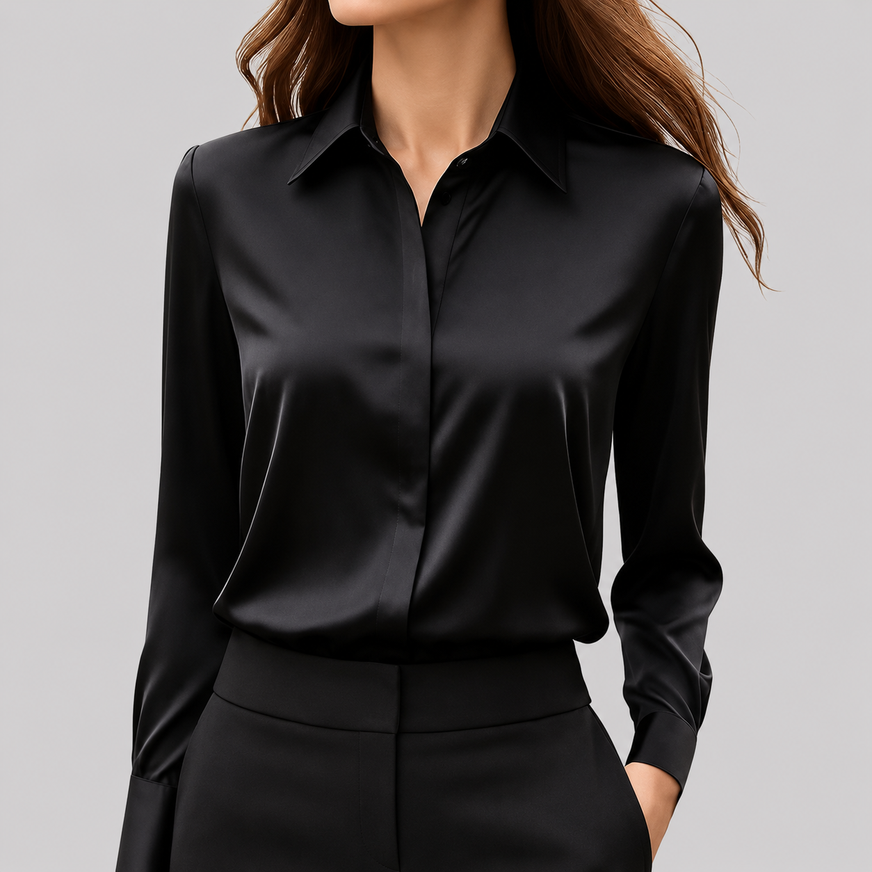 The Elise Satin Blouse